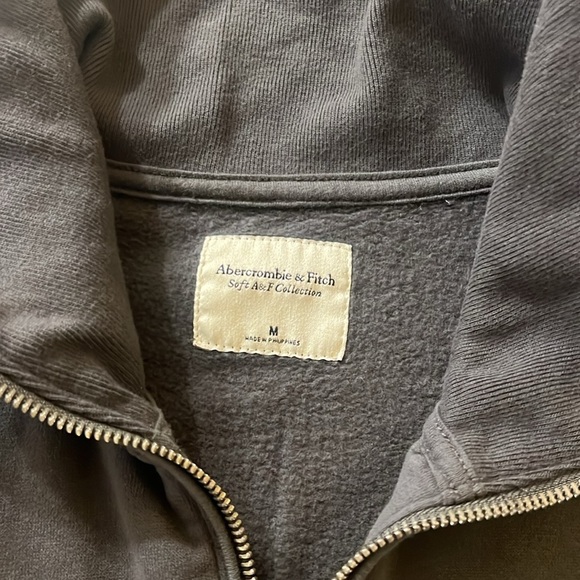 NWT A&F Black Oversized Tunic Half-Zip Sweatshirt - Picture 5 of 7